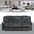 thumbnail image 4 of Bonzy Home Manual Reclining Sofa Adjustable Backrest,3 Seat Recliner Couch Sofa with Overstuffed Arms and Back Sofa Set for Living Room, 4 of 7