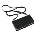 thumbnail image 3 of Compatible for iPhone 13 Wallet Case, Crossbody Strap PU Leather Folio Phone Cover, Zipper Handbag Purse with Card Holder Lanyard Flip Stand for iPhone 13, Black, 3 of 10