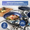 thumbnail image 3 of Granitestone 10-Inch Nonstick Frying Pan Tri-Ply Stainless Steel Blue Skillet, 3 of 6