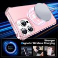 thumbnail image 2 of For iPhone 14 Pro Case Compatible with MagSafe Small Wavy Edge PC + TPU Phone Cover - Black, 2 of 5