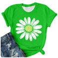 thumbnail image 4 of Trendfront Womens Cute Daisy Floral T-Shirts Crewneck Short Sleeve Regular Fit Graphic Tunics Vintage Casual Summer Tee for Women, 4 of 4