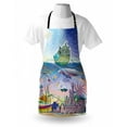 thumbnail image 3 of Navy Apron Ancient Underwater with Octopus and Castle Pirate Ship Coral Reefs Fantasy Art Print, Unisex Kitchen Bib Apron with Adjustable Neck for Cooking Baking Gardening, Multicolor, by Ambesonne, 3 of 3