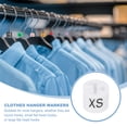 thumbnail image 3 of Clothes Hanger Markers, Tags Fit Rod Garment Size Hanger Clips Color Coding Label for Clothing Hangers White XS, 3 of 6