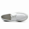thumbnail image 3 of CMR CHAMARIPA Tall Men Shoes - White Leather Casual Platform Shoes 6CM / 2.36 Inches, 3 of 9