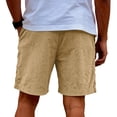 thumbnail image 4 of Mens Corduroy Shorts Casual Elastic Waist Drawstring 2026 Summer Beach Lounge Short Earthy Yellow XL, 4 of 7