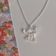 thumbnail image 2 of Disney-collar de dibujos animados de Lilo & Stitch para mujer, cadena de clavícula, figuras de Anime de punto de plata, joyería de moda, regalos de cumpleaños para niñas, 2 of 5
