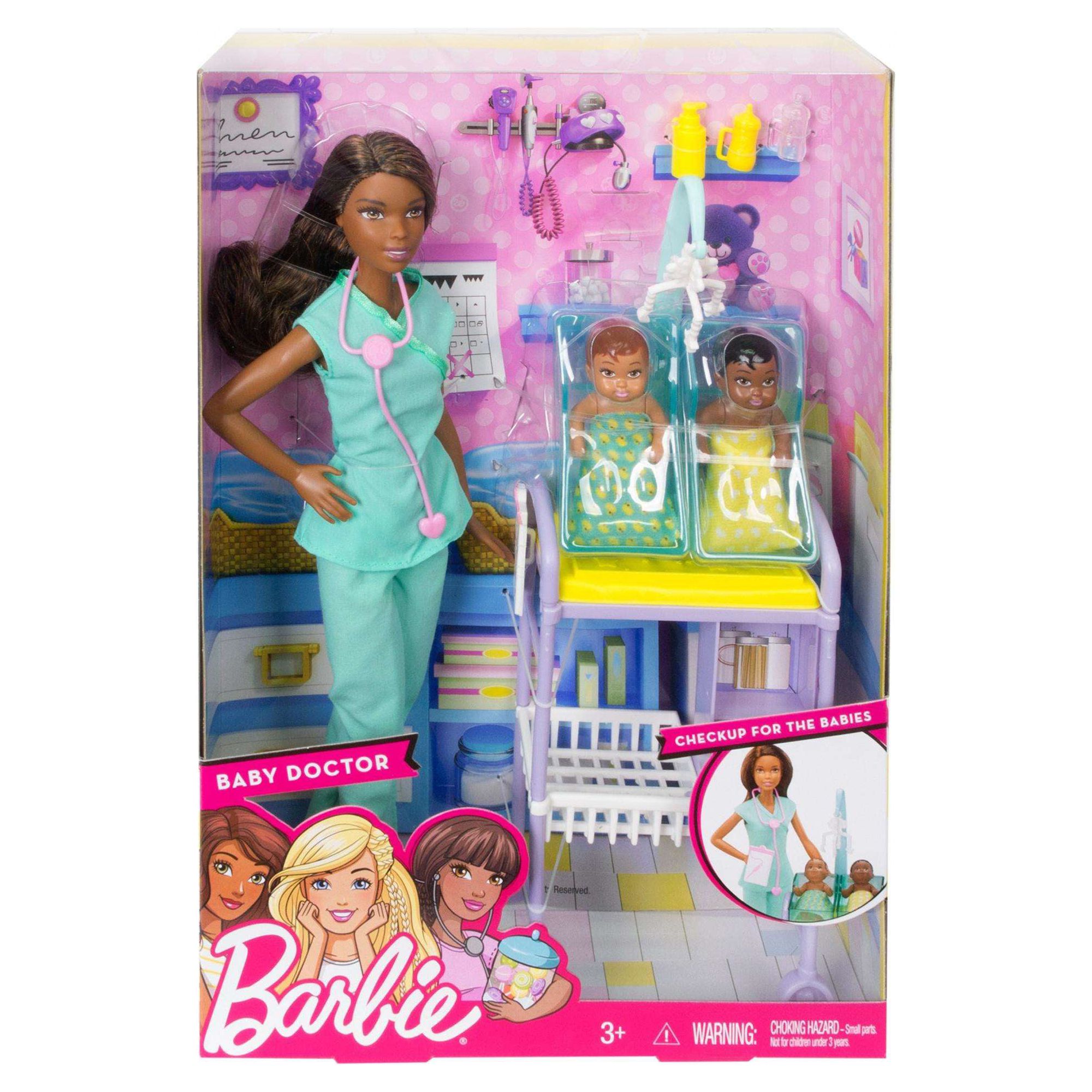 Barbie Careers Baby Doctor Nikki Doll, Brunette, with 2-Patients - image 4 of 4