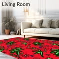 thumbnail image 2 of ODIKA 4' x 6' Machine Washable Non-Slip Area Rug, Boho leaf High Traffic Rug, Red, 642426, 2 of 7