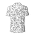 thumbnail image 4 of Rocae Black White Music for Men's Short Sleeve Polo Shirt, Quick Drying Performance Moisture Wicking Sports Men's Golf Shirt 4X-Large, 4 of 9