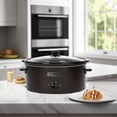 thumbnail image 4 of Homecookin 6qt Small Manual Slow Cooker for Family Diet-Black, 4 of 5