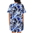 thumbnail image 3 of Lsque Blue Lightning2 Women's Short-Sleeved Pajama Set - 2 Piece Soft and Lightweight Sleepwear Set-Medium, 3 of 9