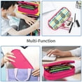 thumbnail image 7 of TEQUAN Large Capacity Pencil Case, Hawaii Fruits Sketch Pattern Pencil Pouch 2 Compartments Pencil Bag (Pink), 7 of 7