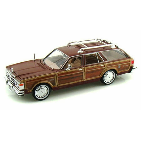 1979 Chrysler LeBaron Town & Country Wagon, Red With Woodie Siding - Showcasts 73331 - 1/24 Scale Diecast Model Car (Brand New, but NOT IN