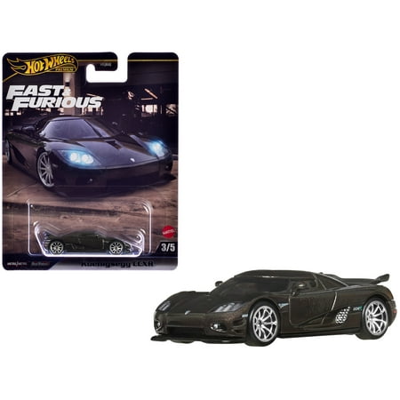 Koenigsegg CCXR Dark Gray Metallic "Fast Five" (2011) Movie "Fast & Furious" Series Diecast Model Car by Hot Wheels