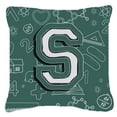 thumbnail image 1 of Carolines Treasures CJ2010-SPW1414 Lettre S Rentrée Scolaire Initiale Coussin Décoratif en Toile, 1 of 4
