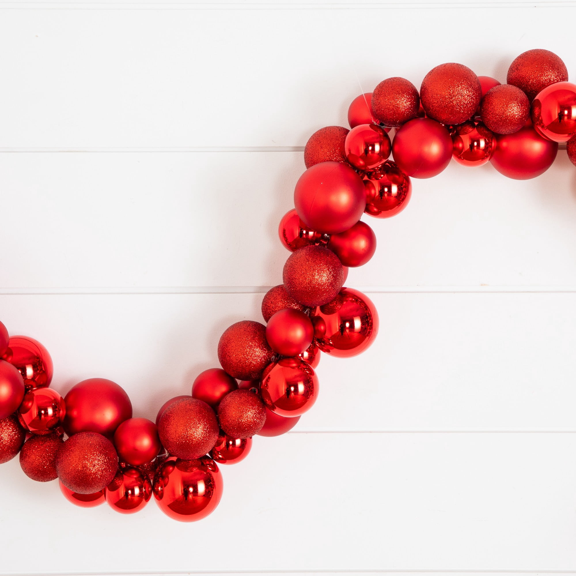 6ft. Christmas Garland with Red Shatterproof Ornaments