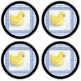 thumbnail image 2 of Silicone Non-Slip Drink Coasters with Removable Printed Absorbent Felt Pad - Set of 4 - Rubber Ducky, 2 of 3