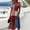 Dark Blue, variant on Elowen American 250th Anniversary Dresses For Women V-neck Short-sleeved Elegant Summer Fit & Flare Empire Dress Sky Blue XL