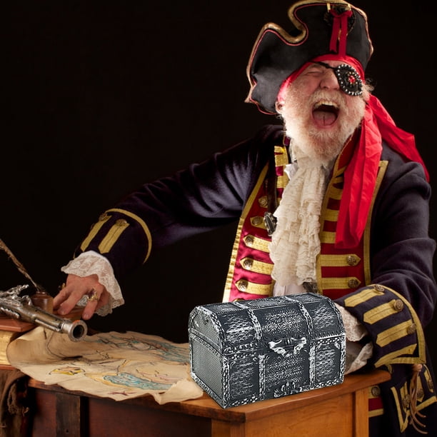 Cofres de almacenamiento de colección de tesoros, cofres del tesoro pirata, tesoros, cofres del tesoro pirata, caja de joyería pirata, juegos, valor inmejorable