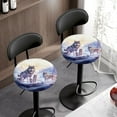 thumbnail image 3 of ZUXONGSY Wolf Bar Stool Cover Round 2 Packs Circle Stool Seat Covers Size S Stretchable Furniture Covers with Elastic Bands Round Stool Bench Cushion Slipcover 12"-14", 3 of 6
