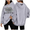 thumbnail image 2 of I'm Fine Everything Is Fine Funny Christmas Hoodies for Women Long Sleeve Holiday Hooded Sweatshirt with Pockets Pullover Top, 2 of 5
