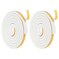 Uxcell Weather Door Seal Strip Tape, Strong Self Adhesive Foam Tape Gap Filler for Door, Window, 15/32 Inch x 3/8 Inch x 6.5 Feet White 2 Pack