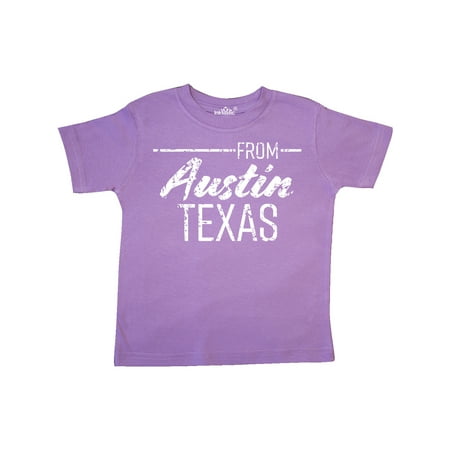 

Inktastic From Austin Texas in White Distressed Text Gift Toddler Boy or Toddler Girl T-Shirt