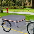 thumbnail image 2 of Aosom Bicycle Cargo Trailer Cart Carrier Garden Use w/ Quick Release, Cover, Grey, 2 of 10