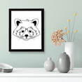thumbnail image 2 of Designs ByLITA Red Panda Outlined version, 8 x 10 Black Wall Print Animals (Framed) | Family Presents | Bedroom | Stylish Kindergarten Decor, 2 of 4