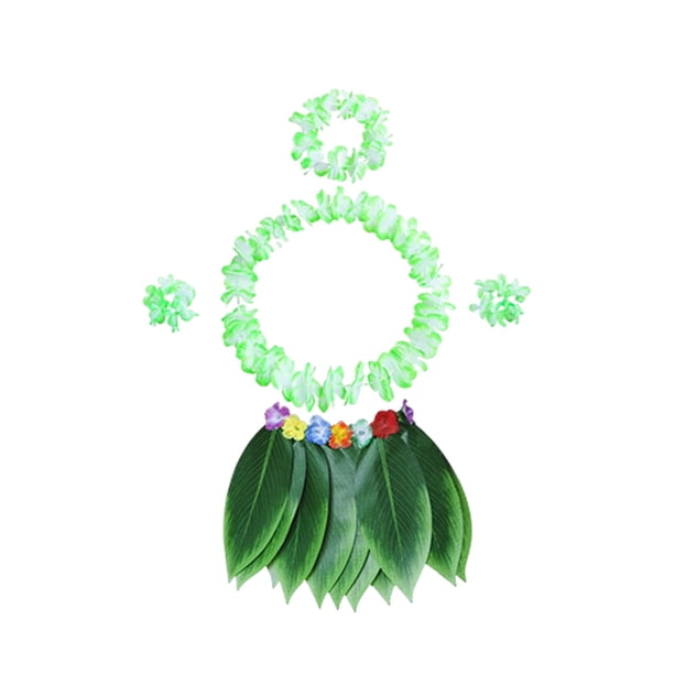Soidarity Juego de 5 unidades de de hierbas de diseño Simple, traje de baile de hojas tropicales, faldas, tocado, corona, accesorio para banquete Deportes acuáticos Verde Soidarity OD030812-04