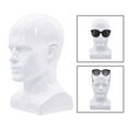 thumbnail image 2 of Baohd PVC Male Mannequin Head Display Head Mannequin Stand Wig Head Display White, 2 of 6