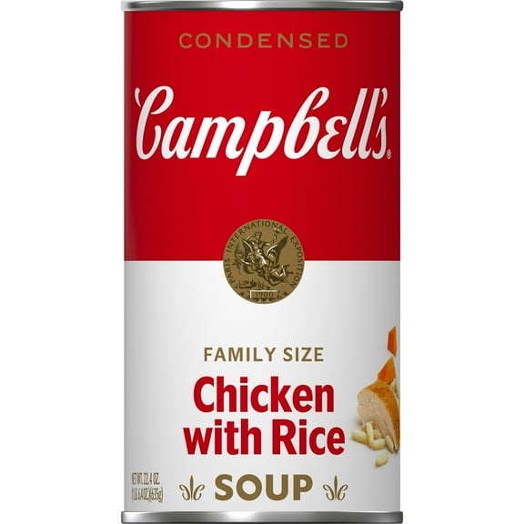 Campbell's Condensed Chicken and Rice Soup, 22.4 oz Family Size Can (Pack of 4)