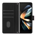 thumbnail image 4 of MonsDirect for 7.6 inch Samsung Galaxy Z Fold 3 2022 2021 Case, Slim Suede Leather Stand Folio Cover with Auto Sleep/Wake Card Slots & Hand Strap Anti-Fall Protective Case for Galaxy Z Fold 3, Black, 4 of 5