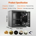thumbnail image 6 of VEVOR Security Safe Box 1.8 Cubic Feet Digital Electronic Security Lock Box Safes with Inner LED Light, Home Safe Steel for Cash Gold 15.75x13x16.9 inch, 6 of 8