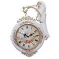 thumbnail image 3 of CarpNettore Decorative Double Sided Wall Clock Vintage Farmhouse Hanging Clock for Office or White, 3 of 9