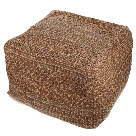 TOYMYTOY Khaki Cotton Linen Pouf Cushion Comfortable Indoor Seat Cover