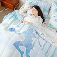 thumbnail image 4 of jejeloiu Handball Sport Theme 7 Pieces Bedding Comforter Set,Green Blue Ombre Full Bedding Set For Girls Kids Reversible, 4 of 8