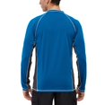 thumbnail image 3 of Men's Long Sleeve Swim Shirt, UPF 50+ Sun Protection Quick Dry Loose Fit Rash Guard for Men, UV Protection Beach Surf Swimming Water T-Shirt for Outdoor Sports Royal Blue B XL, 3 of 4