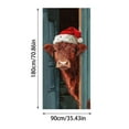 thumbnail image 2 of Djunllk Christmas Decorations Door Cover Santa Claus Front Door Cover Xmas Hanging Banner Santa Background for Home Holiday Christmas Celebration, 78.7 x 35.4 inches, 2 of 5