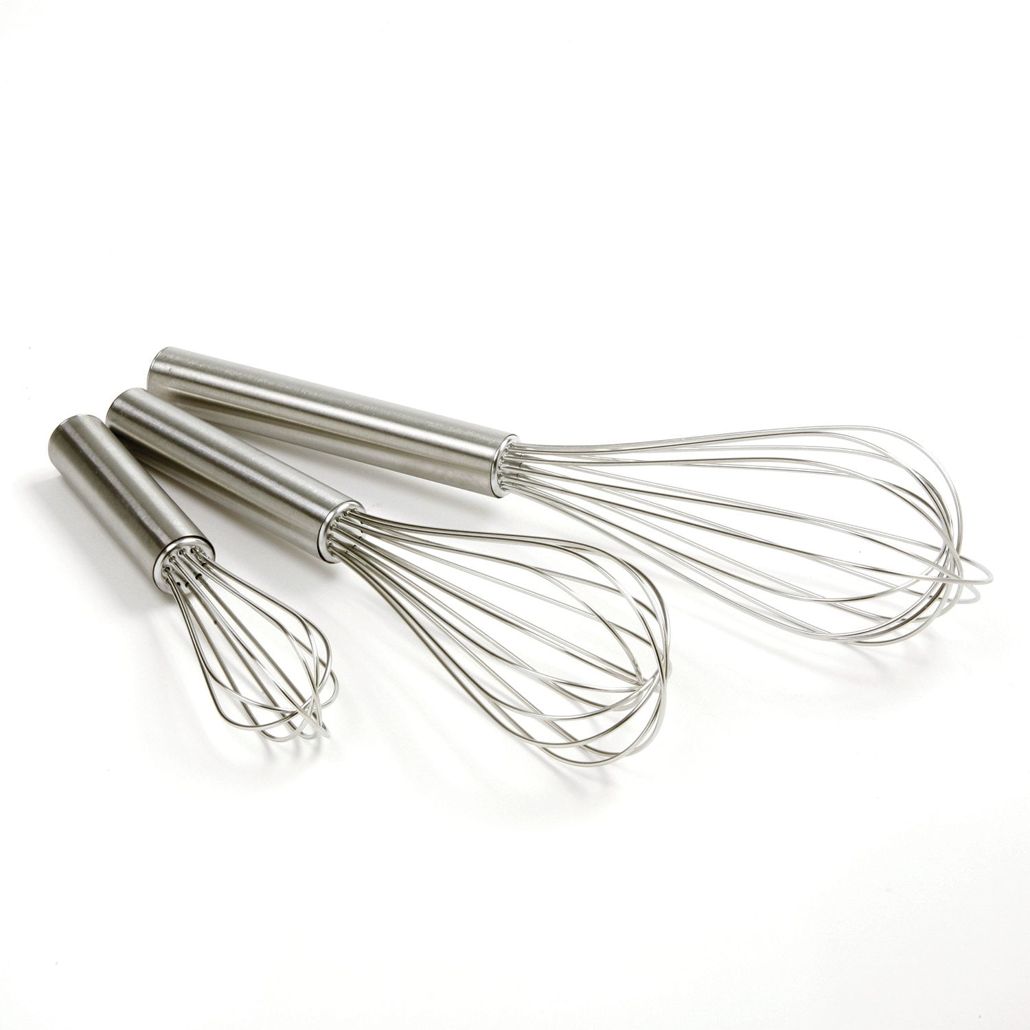 Gray Small Balloon Whisk Mini Whisk 8 Inches +10 Inch +12 Inch Wire Hand Mixer Stainless Steel Egg Mixer 3 Pack Whisks for Cooking 