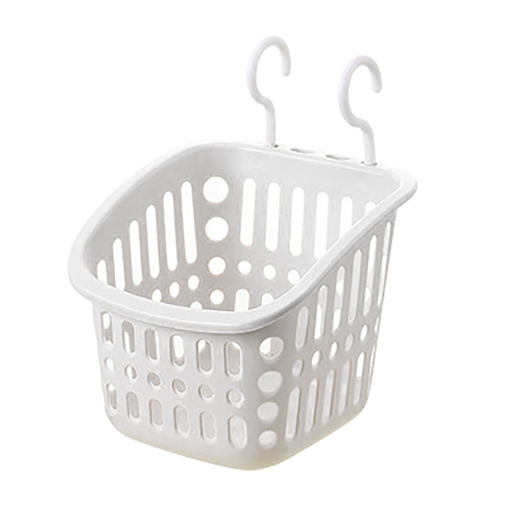 simpa 2PC White Plastic Hanging Shower Basket Caddy Organisers