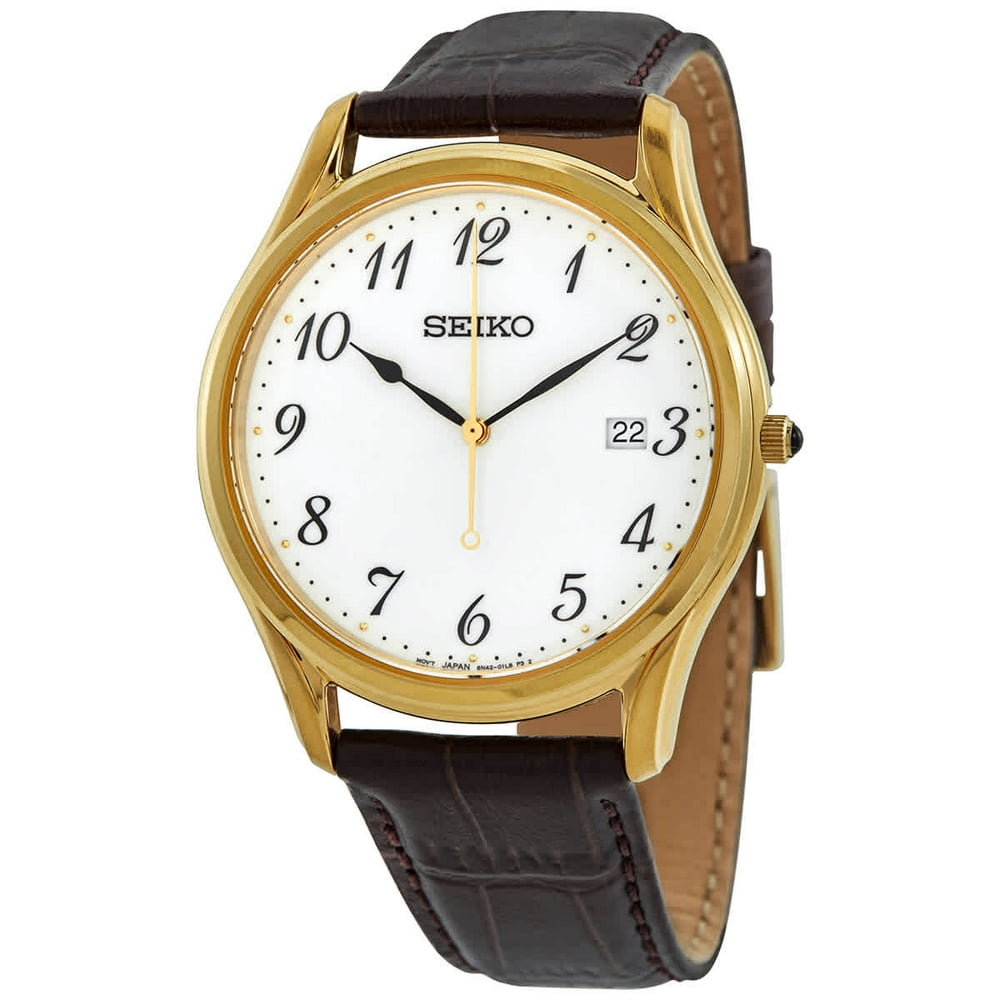 Seiko - Seiko Neo Classic Quartz White Dial Men's Watch SUR306 ...