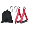 thumbnail image 3 of Asas de ejercicio, solo asa para banda de resistencia, repuesto, antideslizantes, accesorios de agarre para poleas de máquina de cable, entrenamiento rojo, 3 of 8