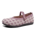 thumbnail image 5 of Women's Mesh Ballet Flats Comfortable Dressy Trendy Round Closed Toe Mary Jane Flat Shoes Women's Polka Dots Flats Casual Work Shoes, 5 of 9