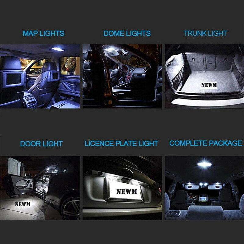 23Pcs LED Car Inside Light Dome Trunk License Plate Lamp Interior Bulb Kit