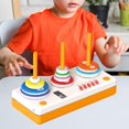 thumbnail image 1 of Juguete apilable de arcoíris Juguete Montessori Regalo de cumpleaños portátil Coordinación mano-ojo Naranja, 1 of 9