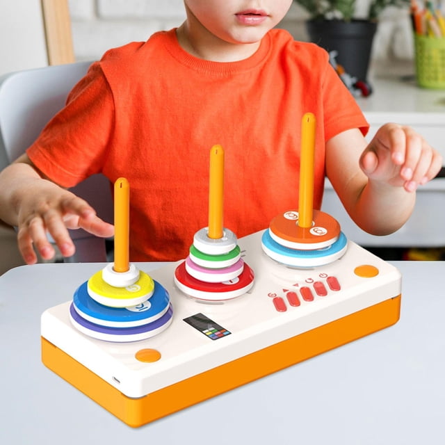 Juguete apilable de arcoíris Juguete Montessori Regalo de cumpleaños portátil Coordinación mano-ojo Naranja