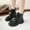 Black, variant on POROPL Boots for Women Ankle Fashion Chunky Shoes,Boots for Women Size 7