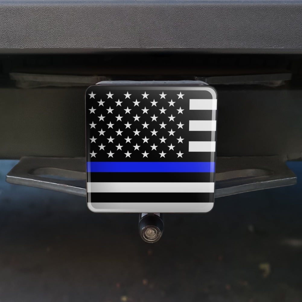 Graphics and More Thin Blue Line American Flag Tow Trailer Hitch Cover Plug Insert 1 1//4 inch 1.25