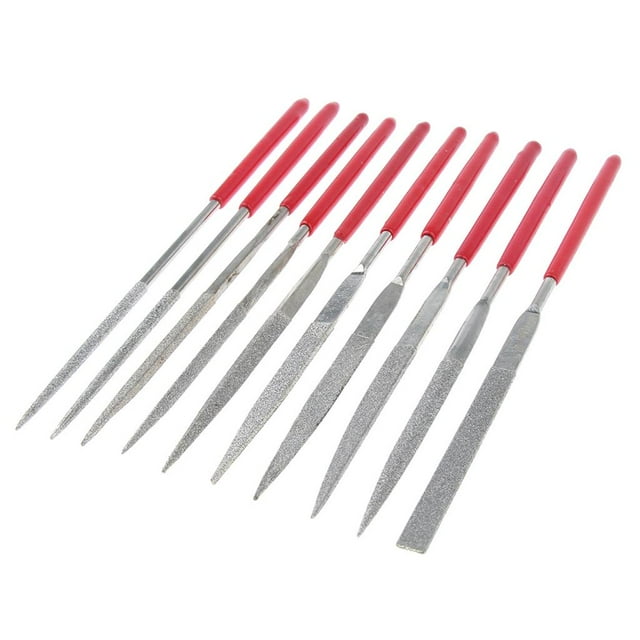 Juego diamante para carpintería de 10 piezas, con revestimiento de diamante , , - 3 × 140 mm Macarena Lima de aguja de diamante